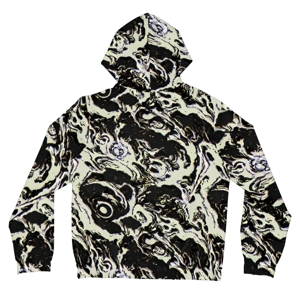 Black Opal Surge on Women's Full-Zip Hoodie — Back