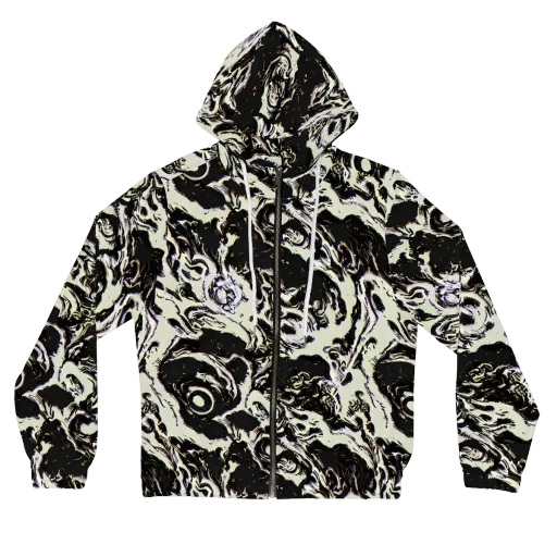 Black Opal Surge on a Women's Full-Zip Hoodie