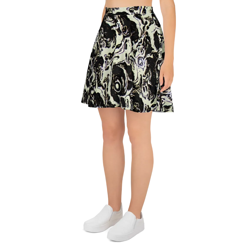 Black Opal Surge on Skater Skirt — Left