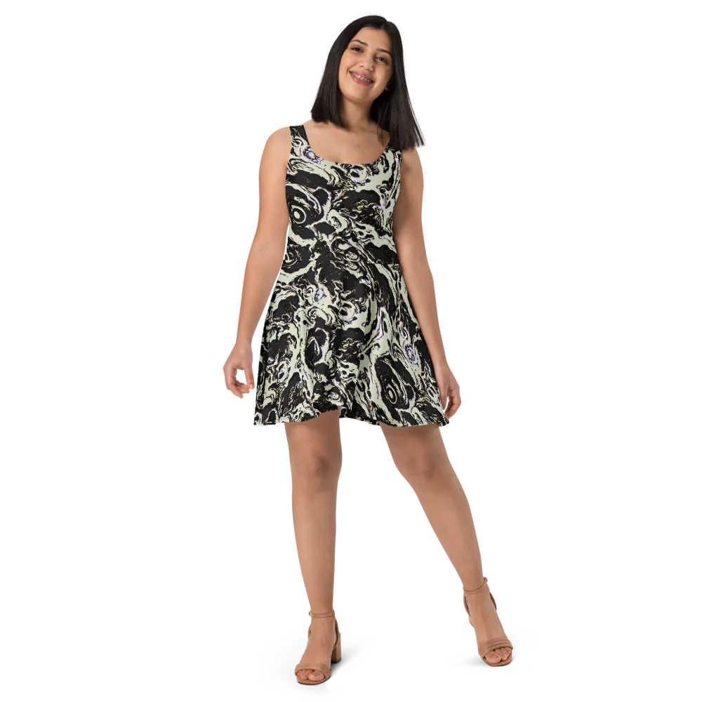 Black Opal Surge on Skater Dress — Front