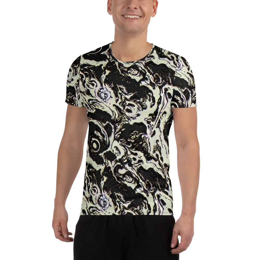 Black Opal Surge on Men's Athletic T-Shirt — Front