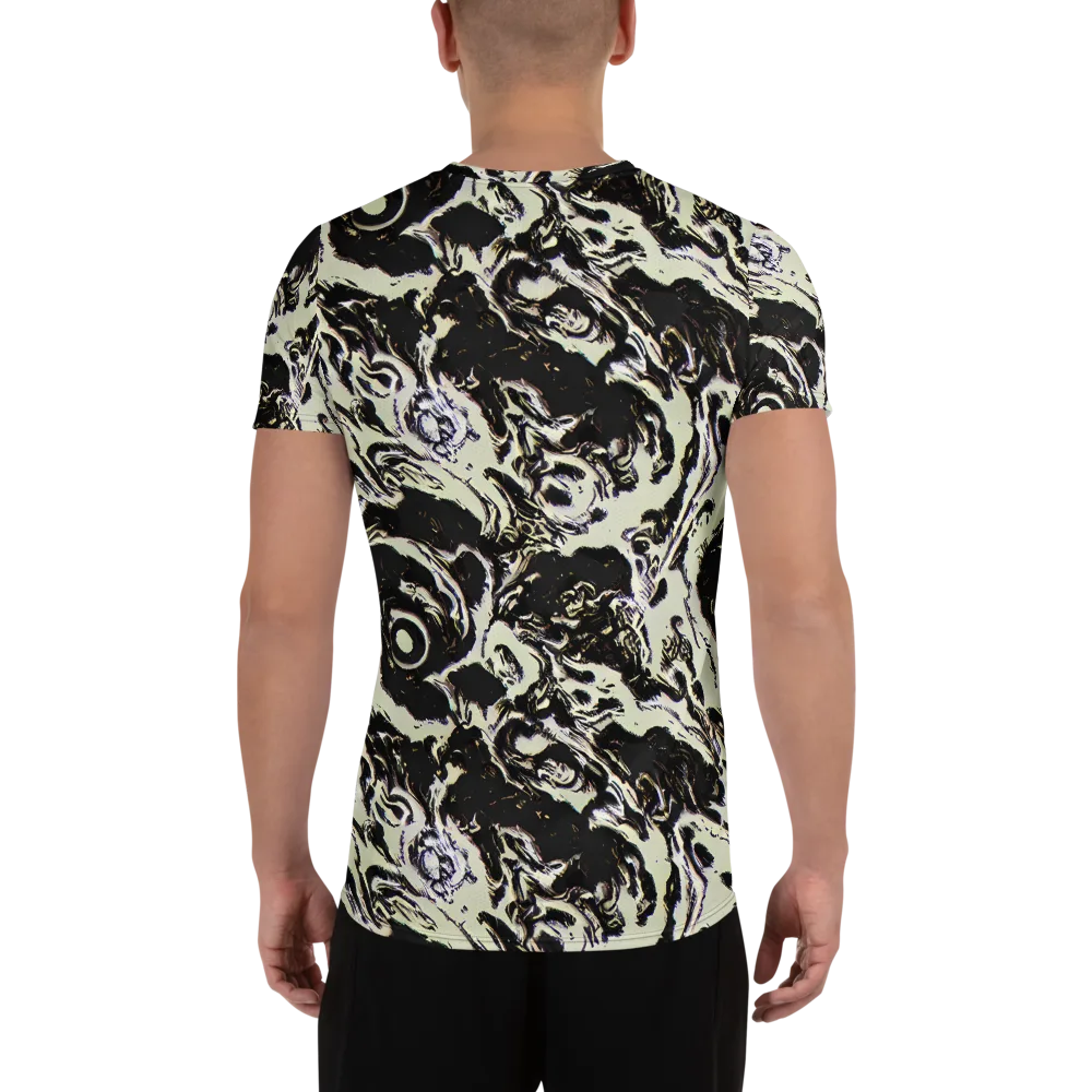 Black Opal Surge on Men's Athletic T-Shirt — Back