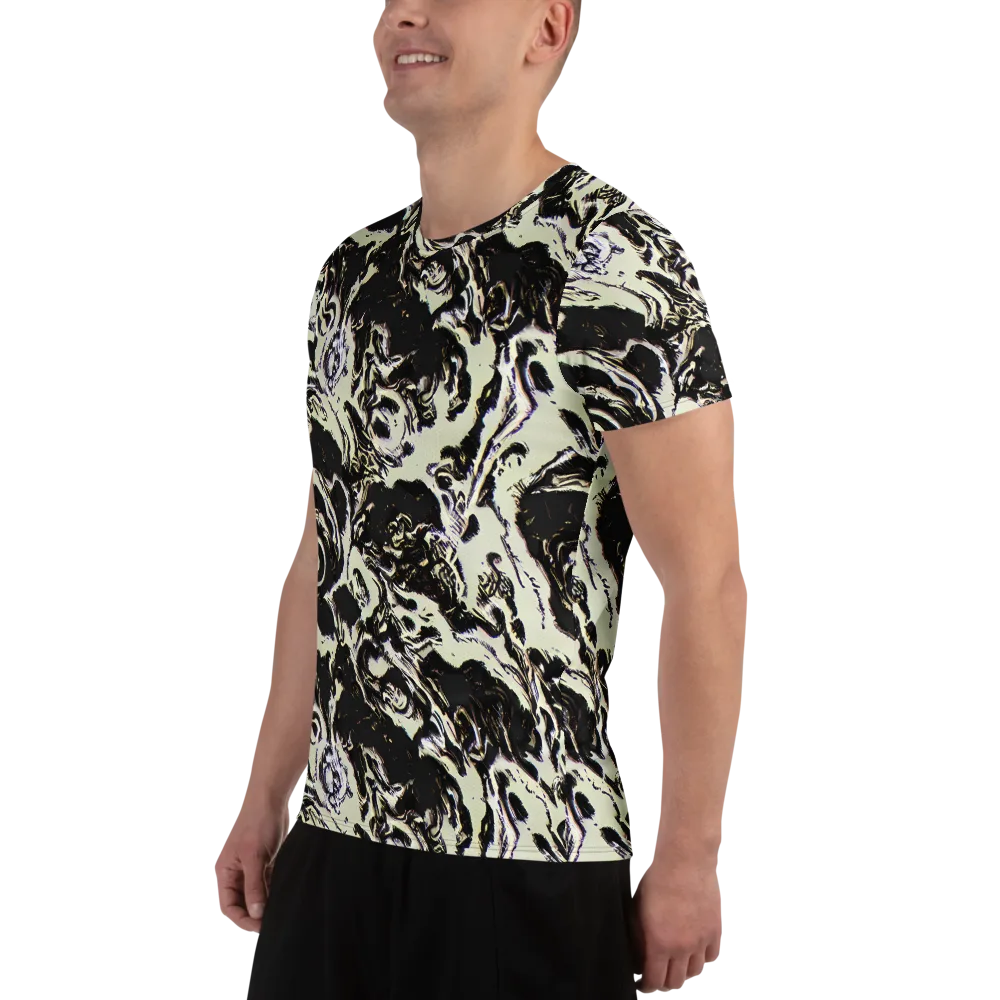 Black Opal Surge on Men's Athletic T-Shirt — Left