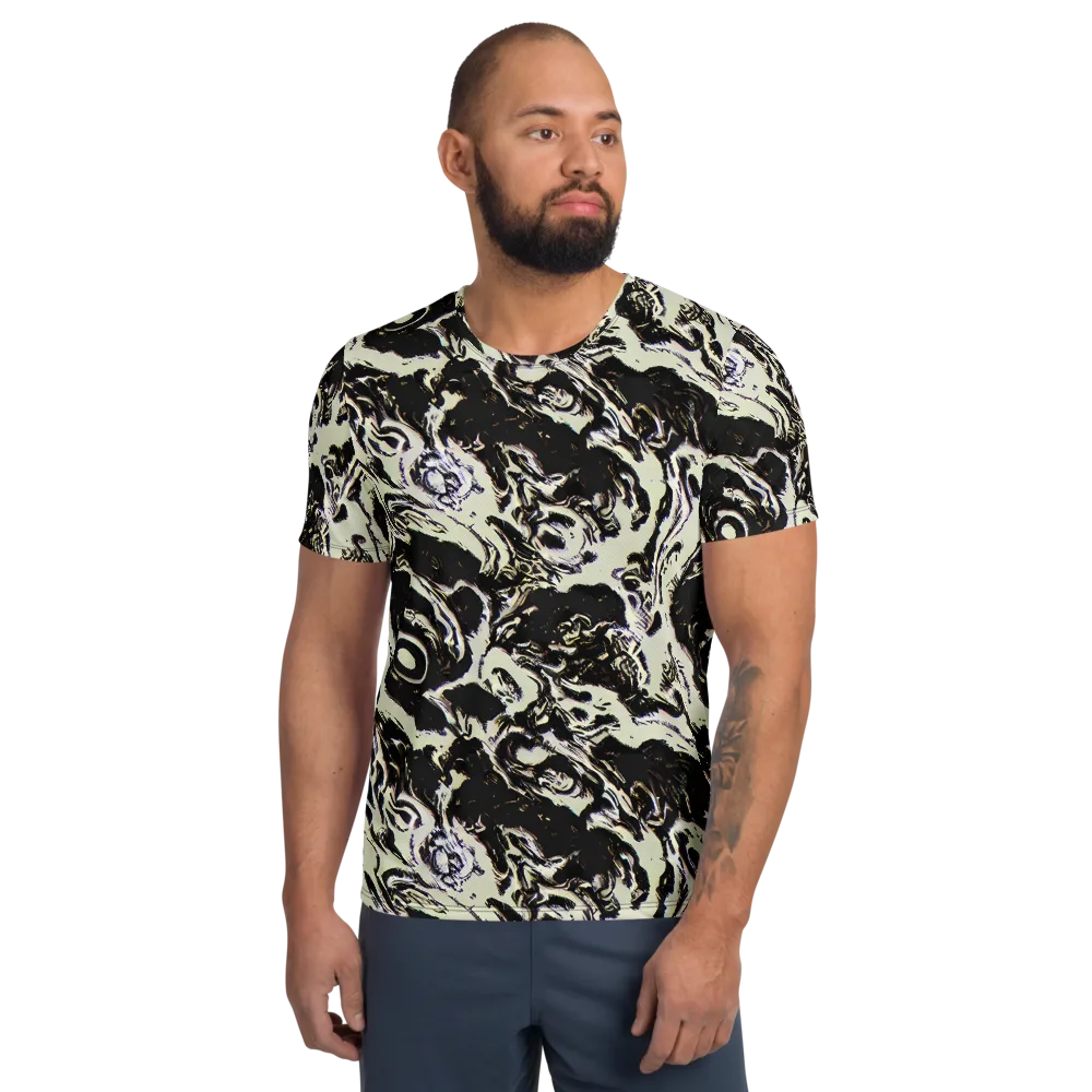 Black Opal Surge on Men's Athletic T-Shirt — Front