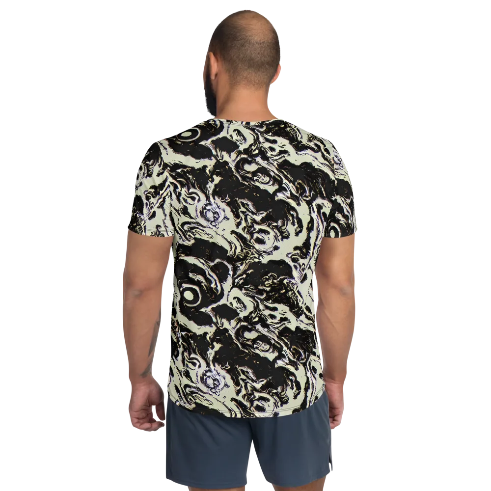 Black Opal Surge on Men's Athletic T-Shirt — Back