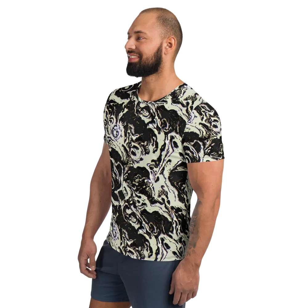 Black Opal Surge on Men's Athletic T-Shirt — Left