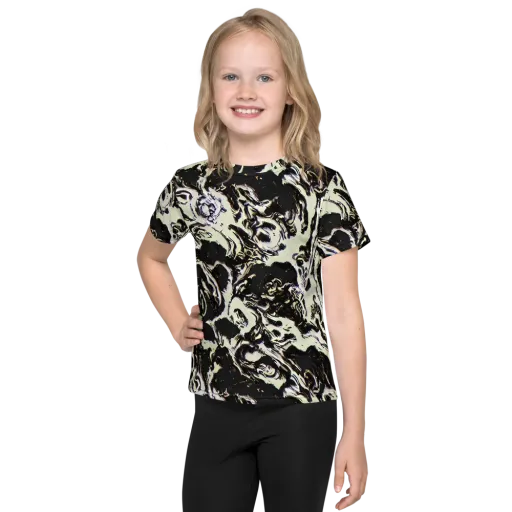 Black Opal Surge on a Kids Crew Neck T-Shirt