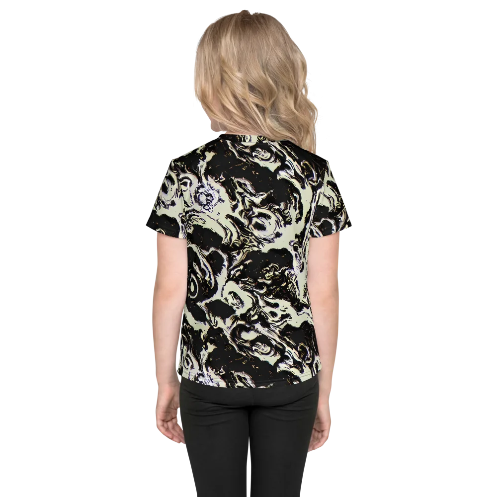 Black Opal Surge on Kids Crew Neck T-Shirt — Back