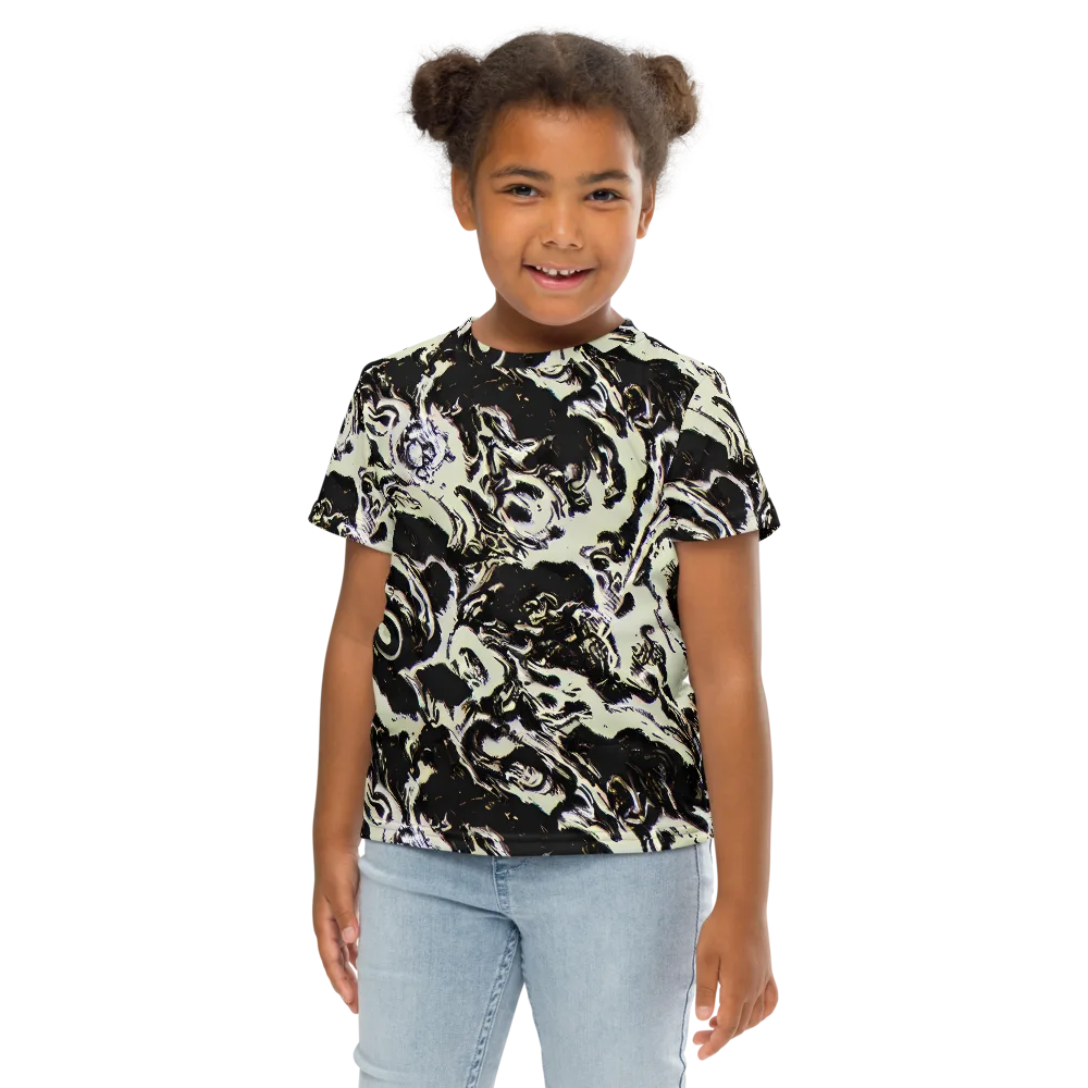 Black Opal Surge on Kids Crew Neck T-Shirt — Front