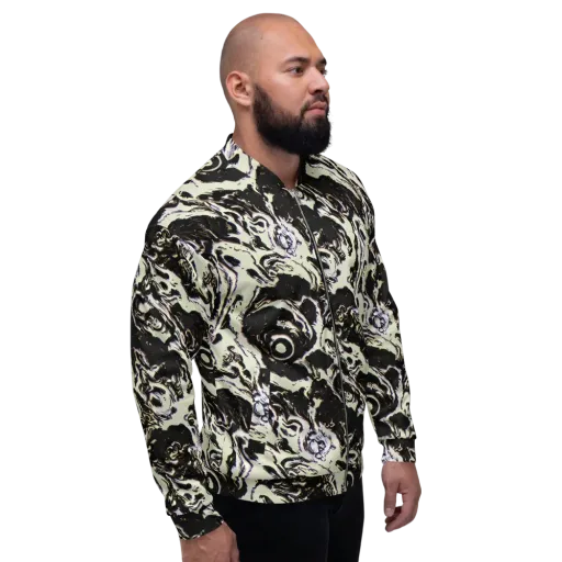 Black Opal Surge on a Bomber Jacket
