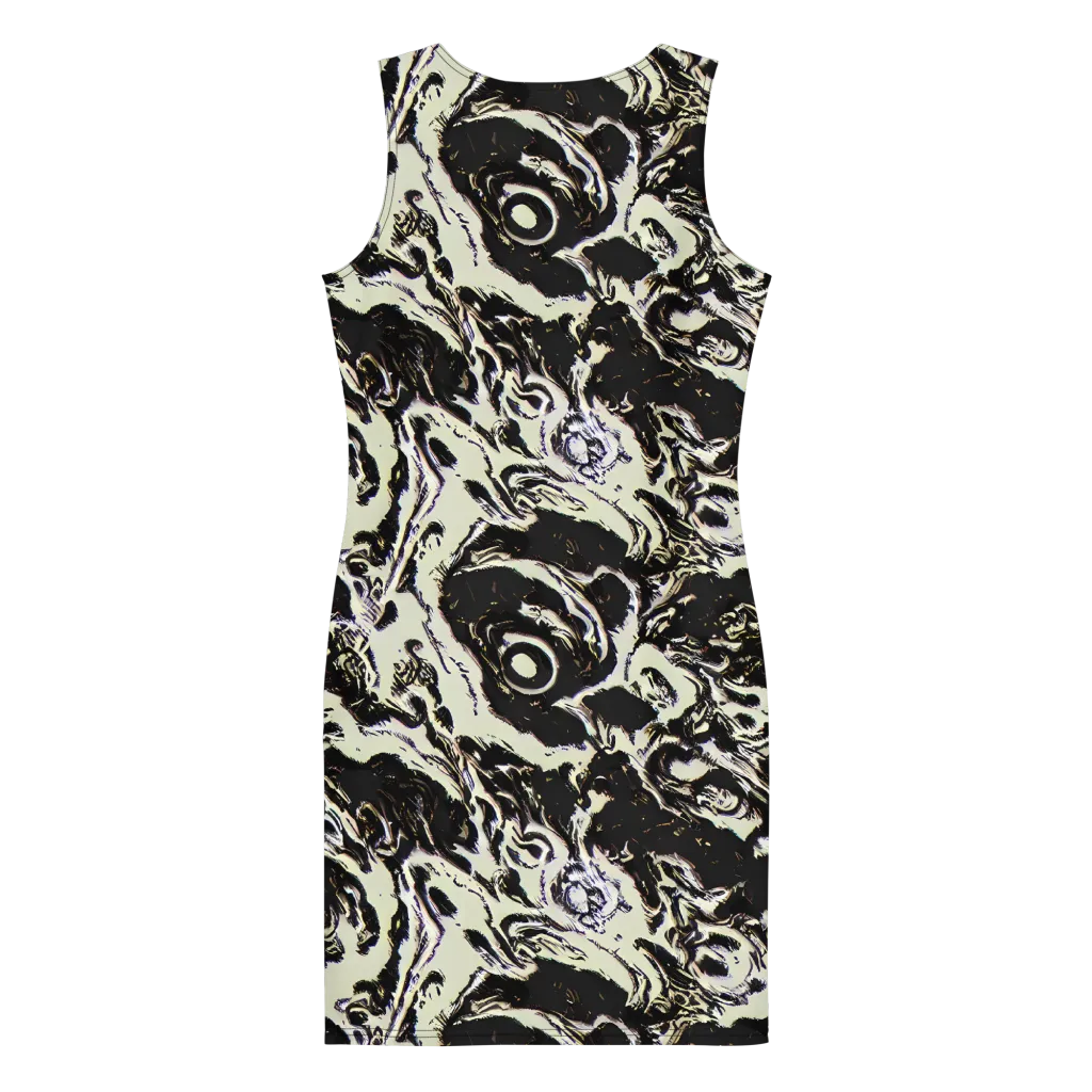 Black Opal Surge on Bodycon Dress — Back
