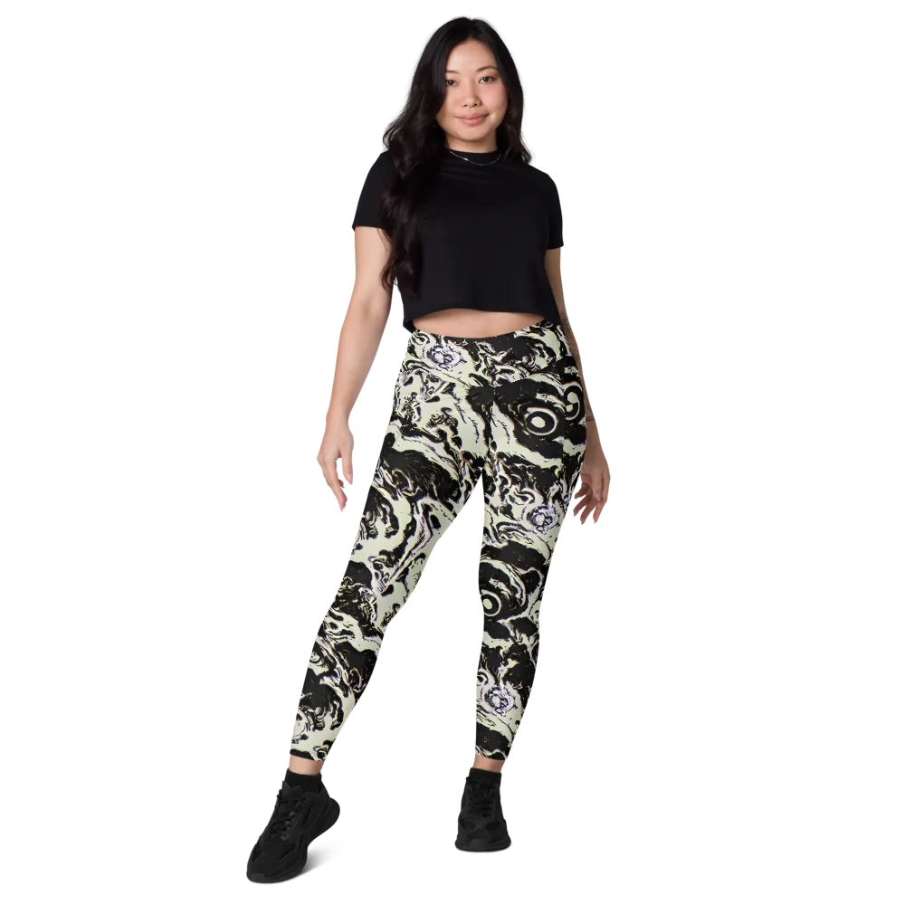 Black Opal Surge on Leggings with Pockets — Front
