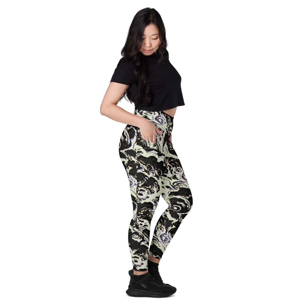 Black Opal Surge on Leggings with Pockets — Right