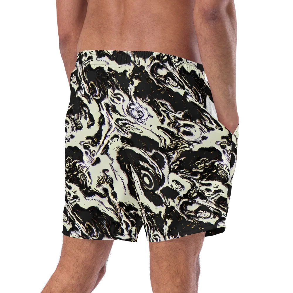 Black Opal Surge on Swim Trunks — Right Back