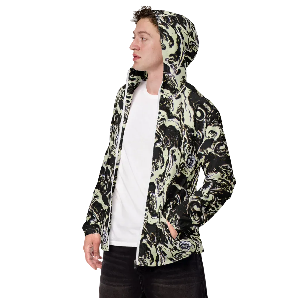 Black Opal Surge on Men's Windbreaker — Left Front