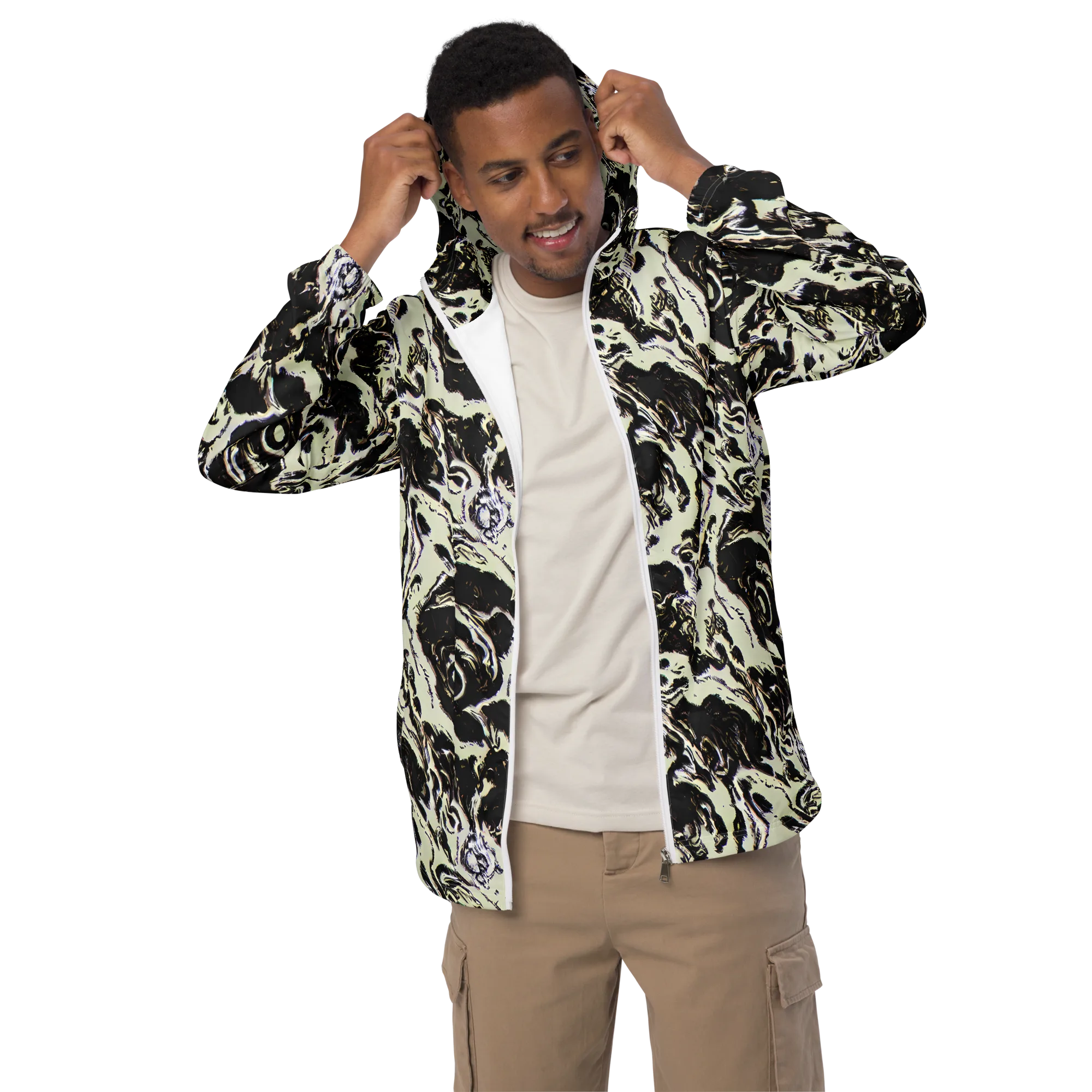 Black Opal Surge on Men's Windbreaker — Front