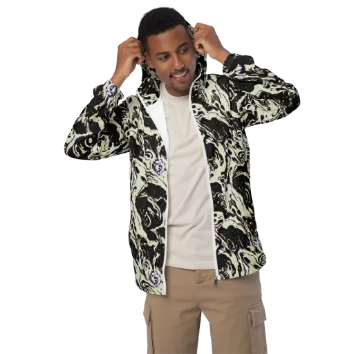 Black Opal Surge on a Men's Windbreaker