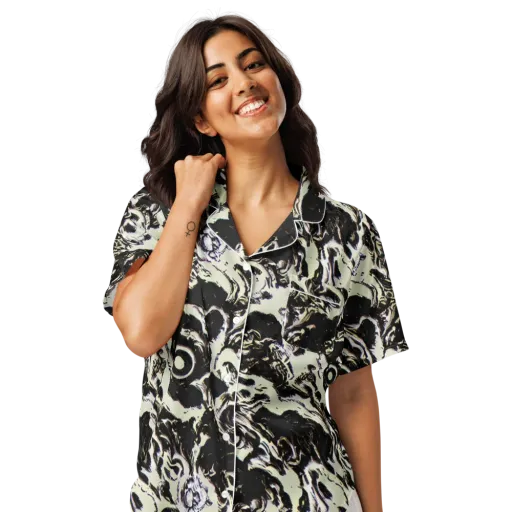 Black Opal Surge on a Women's Short Sleeve Pajama Top