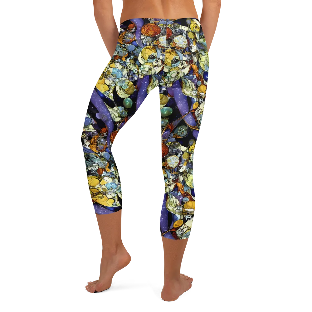 Galactic Relics on Capri Leggings — Back
