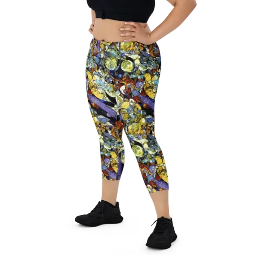 Galactic Relics on a Capri Leggings