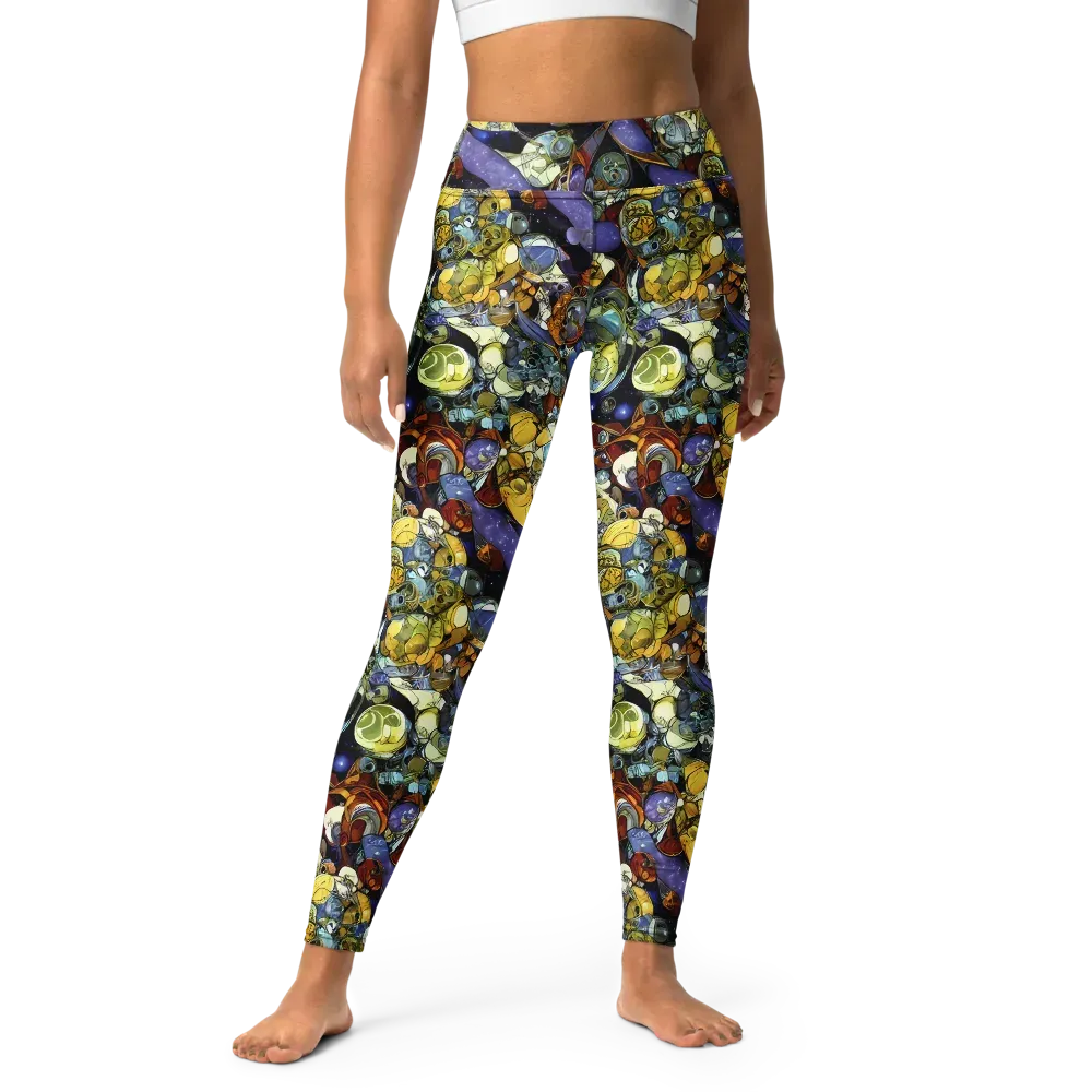 Galactic Relics on Yoga Leggings — Front