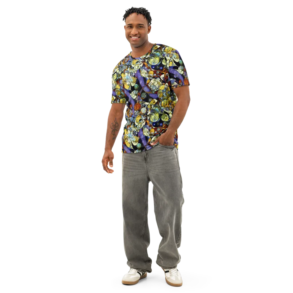 Galactic Relics on Men's Cotton Crew Neck T-Shirt — Front