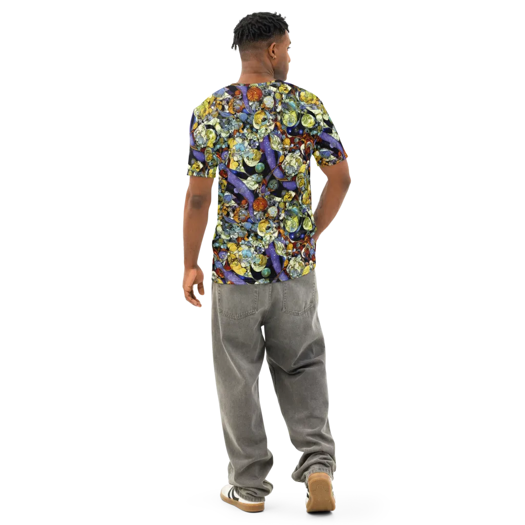 Galactic Relics on Men's Cotton Crew Neck T-Shirt — Back