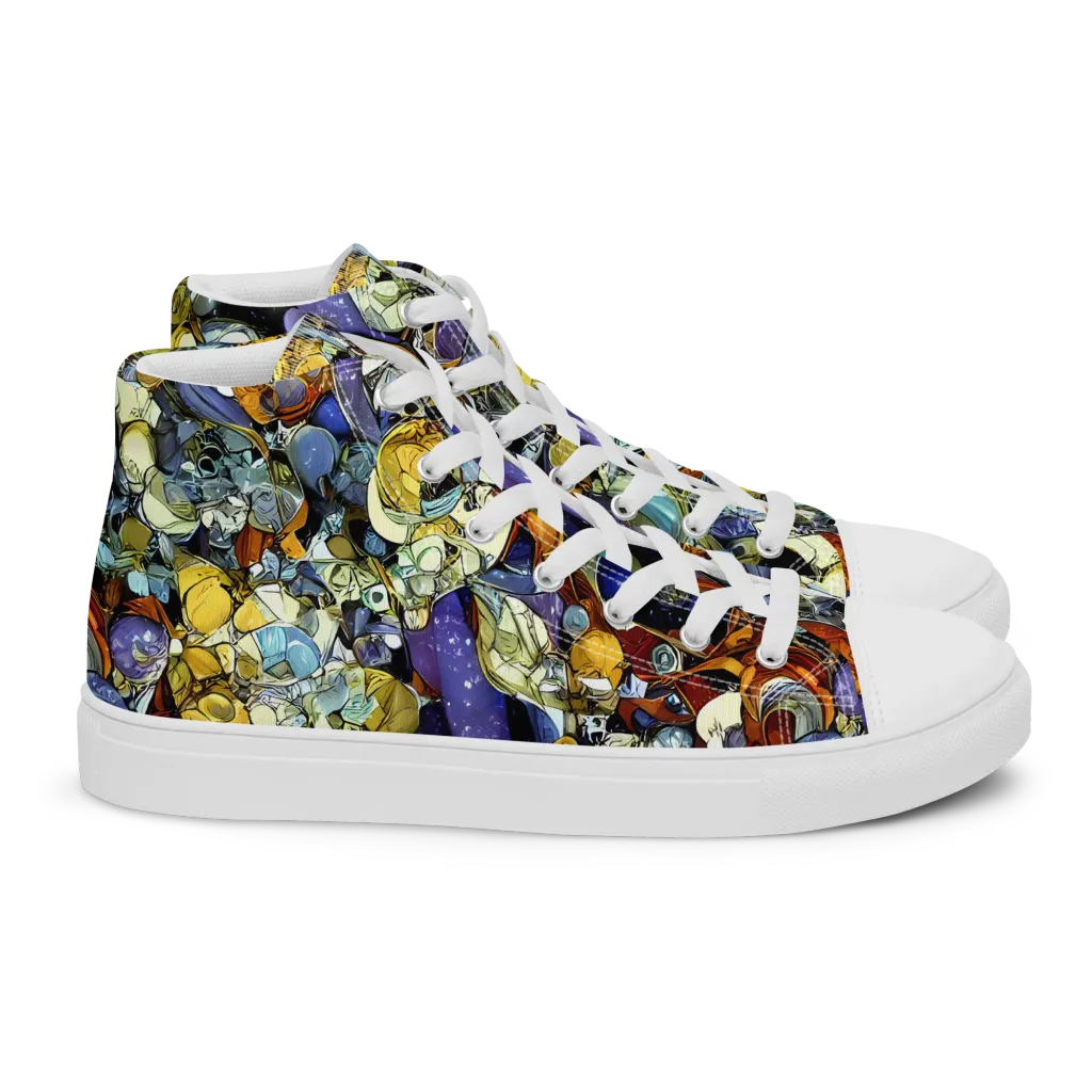 Galactic Relics on Women's High Top Canvas Shoes — Right