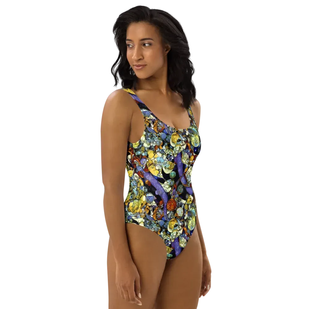Galactic Relics on One-Piece Swimsuit — Right