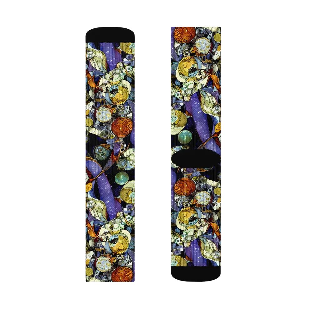 Galactic Relics on Socks — Left Sock