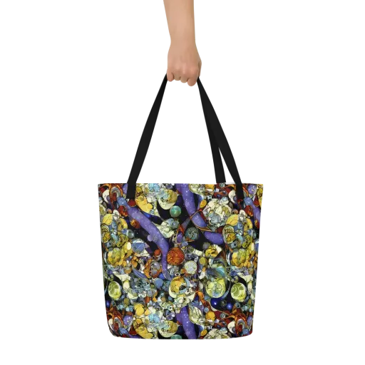 Galactic Relics on a Large Tote Bag W/ Pocket