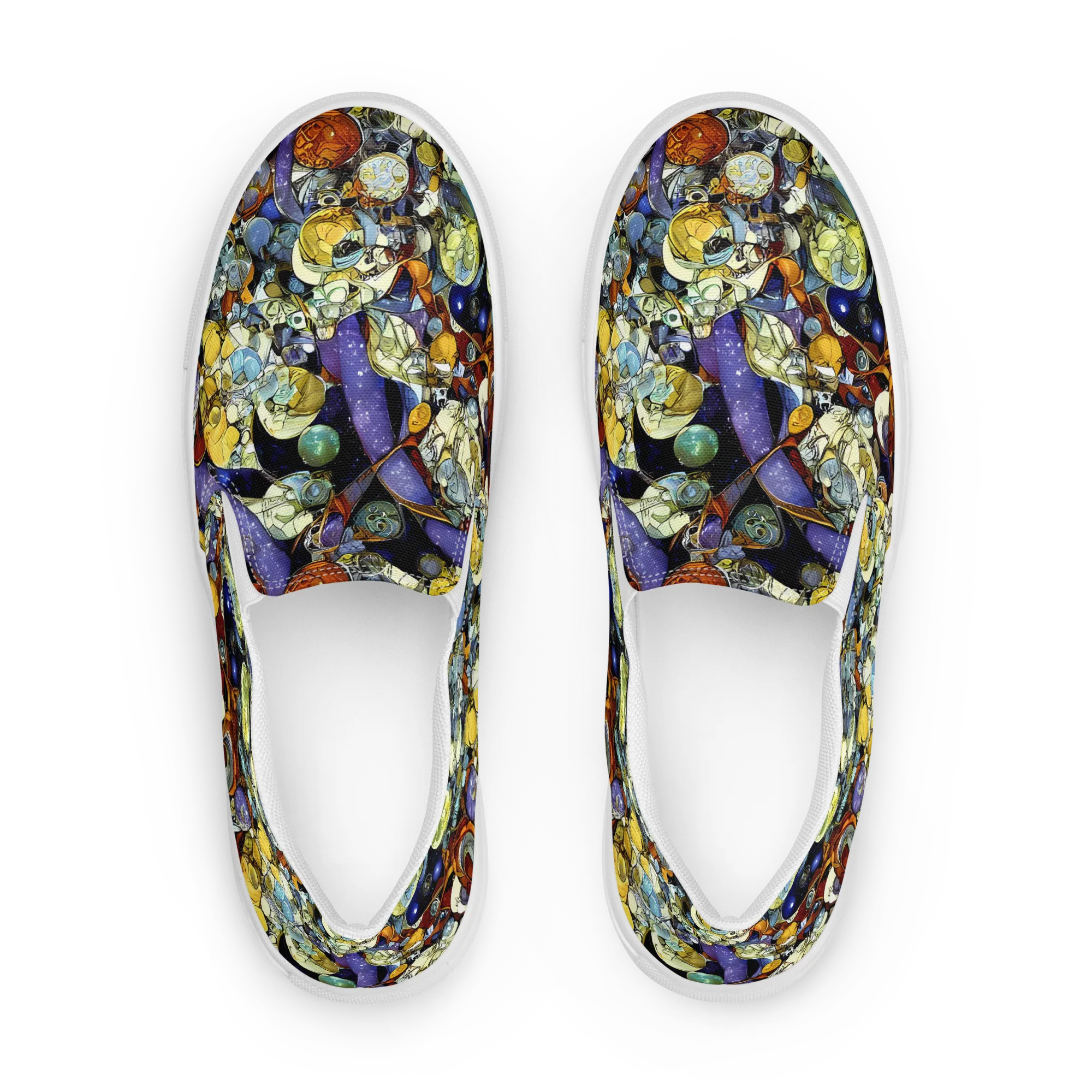 Galactic Relics on Women's Slip-On Canvas Shoes — Front