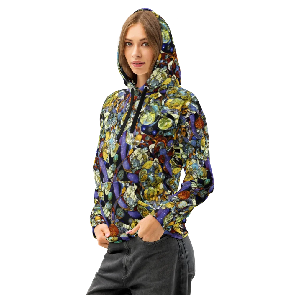 Galactic Relics on Cotton Hoodie — Left Front