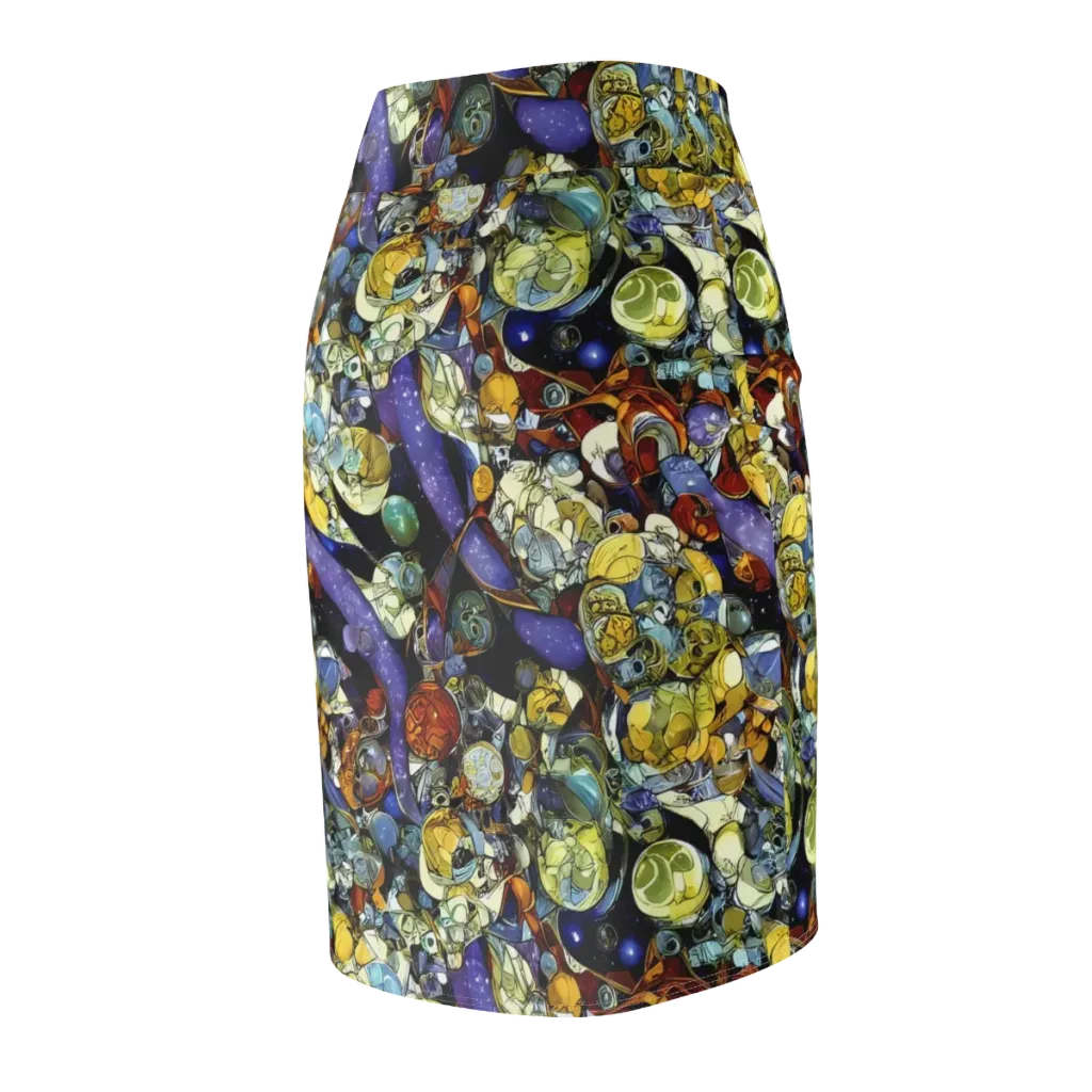 Galactic Relics on Pencil Skirt — Back Side
