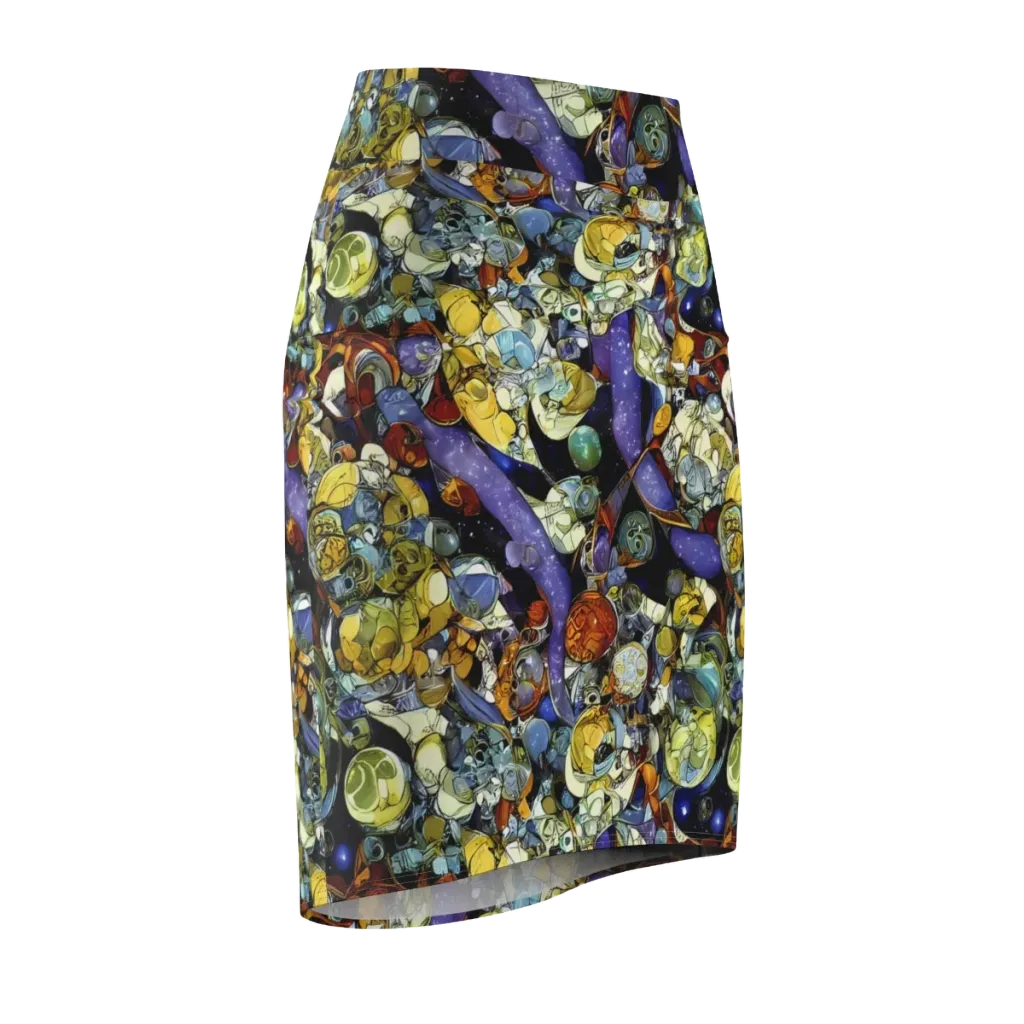 Galactic Relics on Pencil Skirt — Front Side