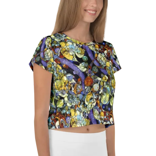 Galactic Relics on a Crop Tee