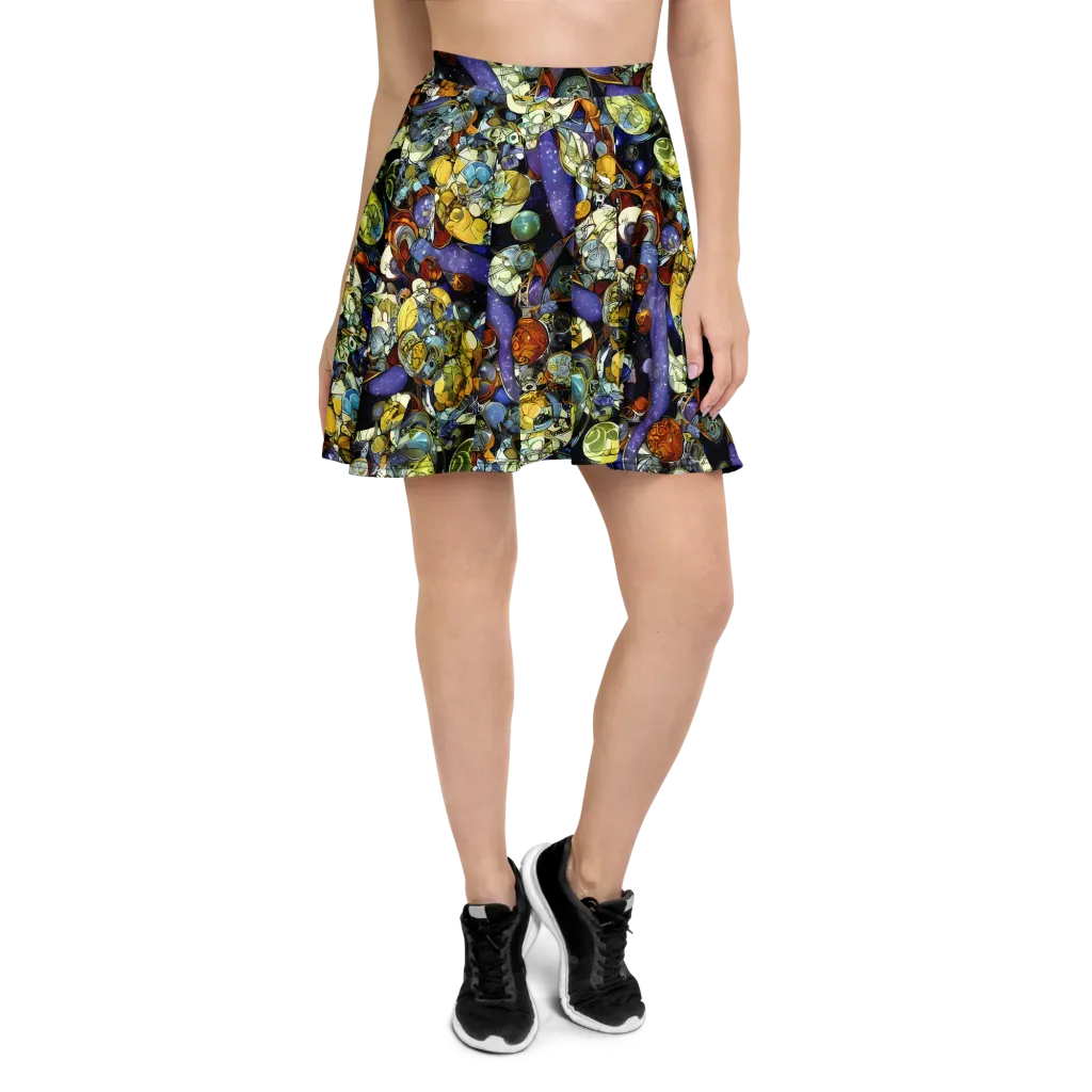 Galactic Relics on Skater Skirt — Front