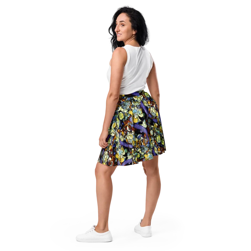 Galactic Relics on Skater Skirt — Back