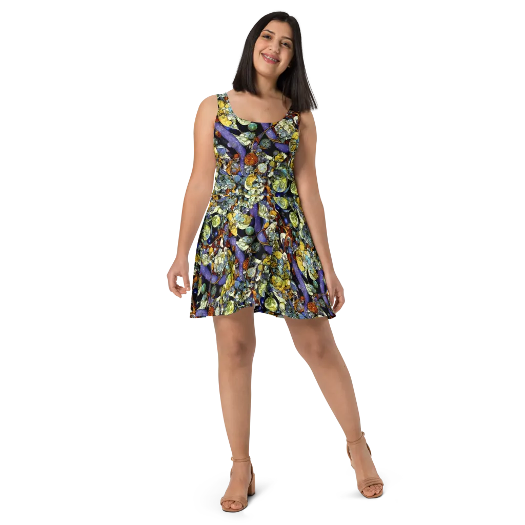 Galactic Relics on Skater Dress — Front