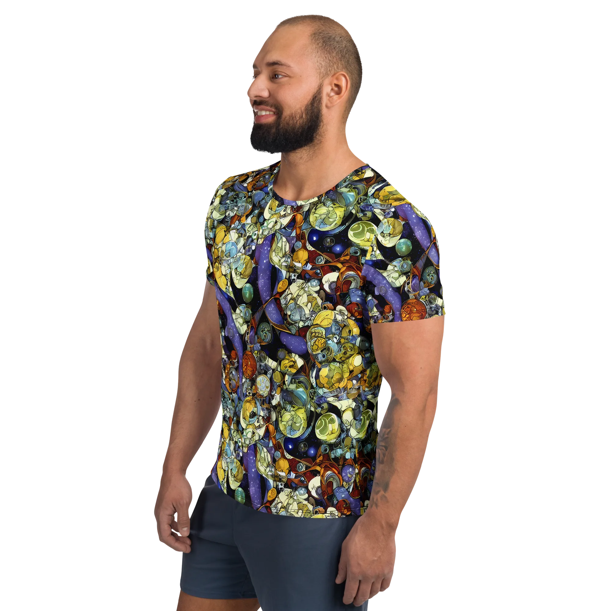 Galactic Relics on Men's Athletic T-Shirt — Left