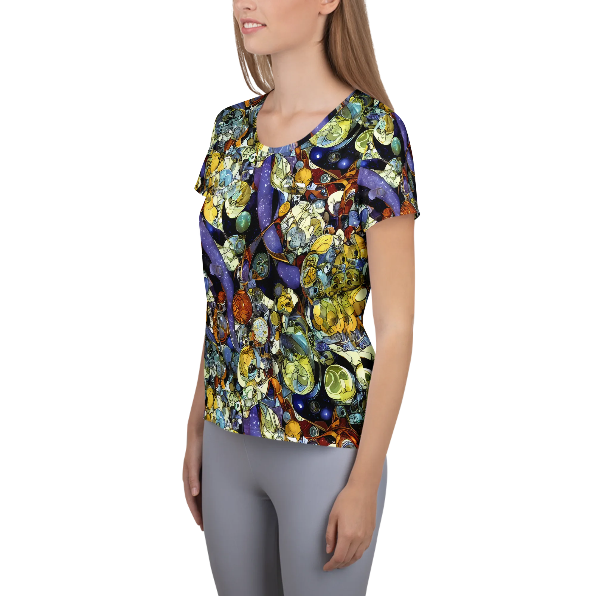 Galactic Relics on Women's Athletic T-Shirt — Left