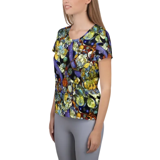 Galactic Relics on a Women's Athletic T-Shirt
