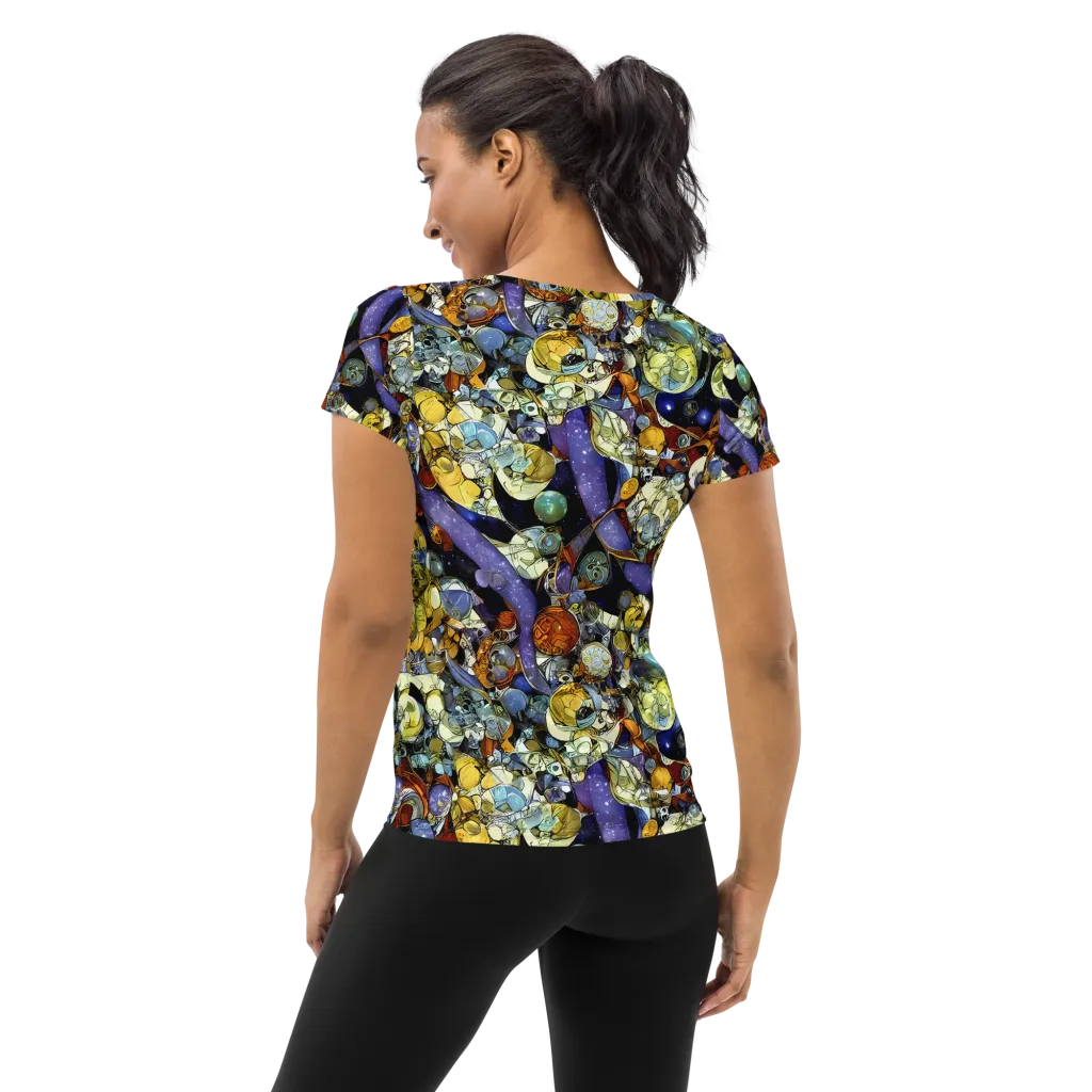Galactic Relics on Women's Athletic T-Shirt — Back