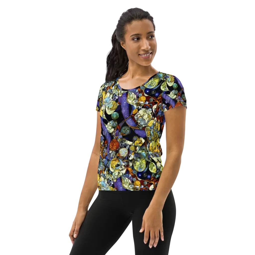 Galactic Relics on Women's Athletic T-Shirt — Left