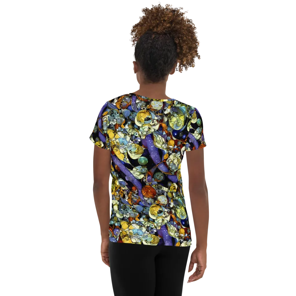 Galactic Relics on Women's Athletic T-Shirt — Back