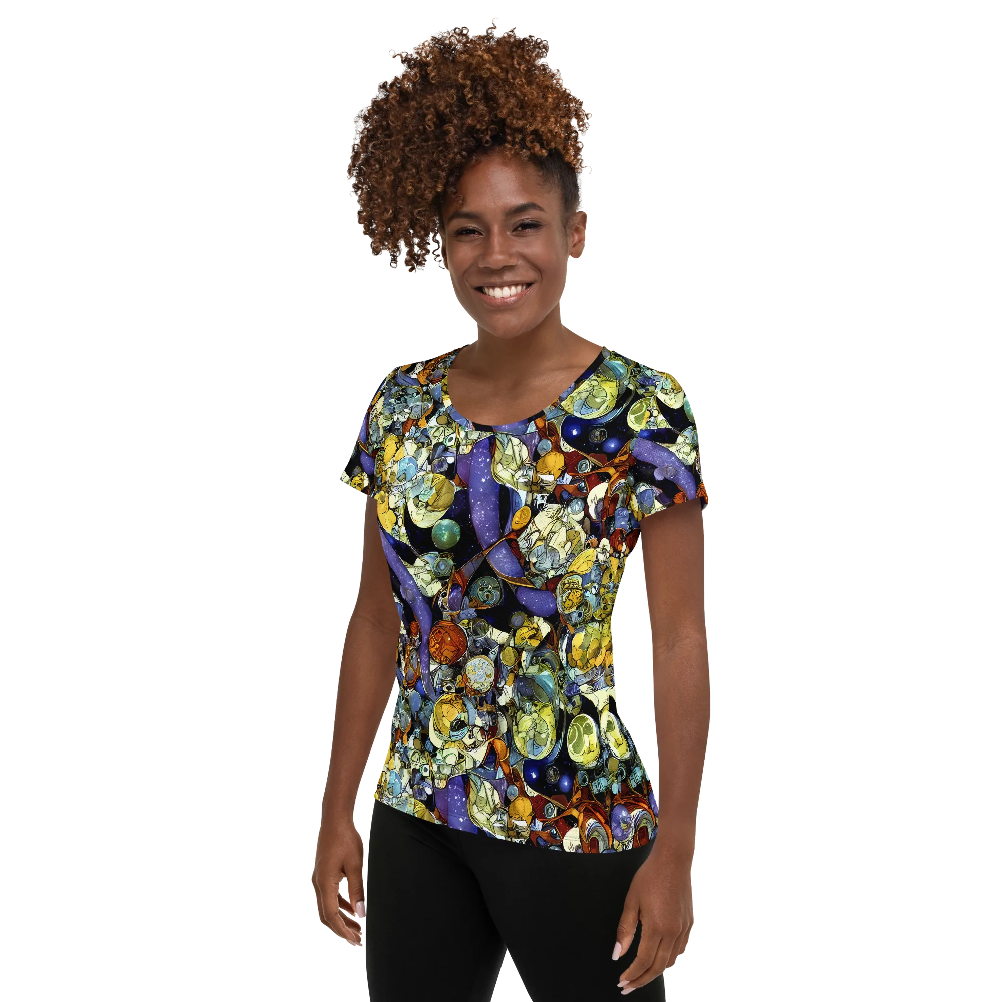 Galactic Relics on Women's Athletic T-Shirt — Left