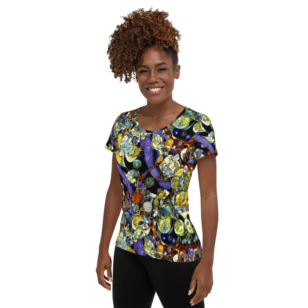 Galactic Relics on Women's Athletic T-Shirt — Left