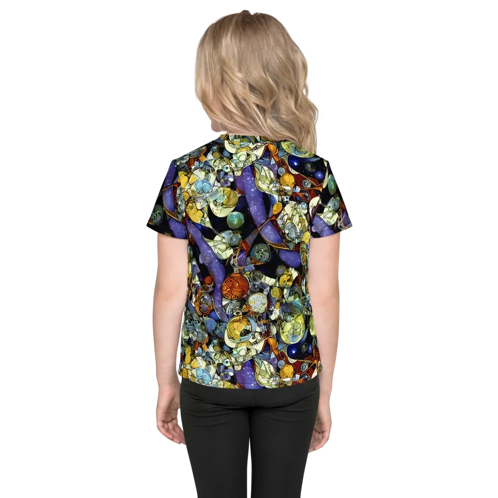 Galactic Relics on Kids Crew Neck T-Shirt — Back