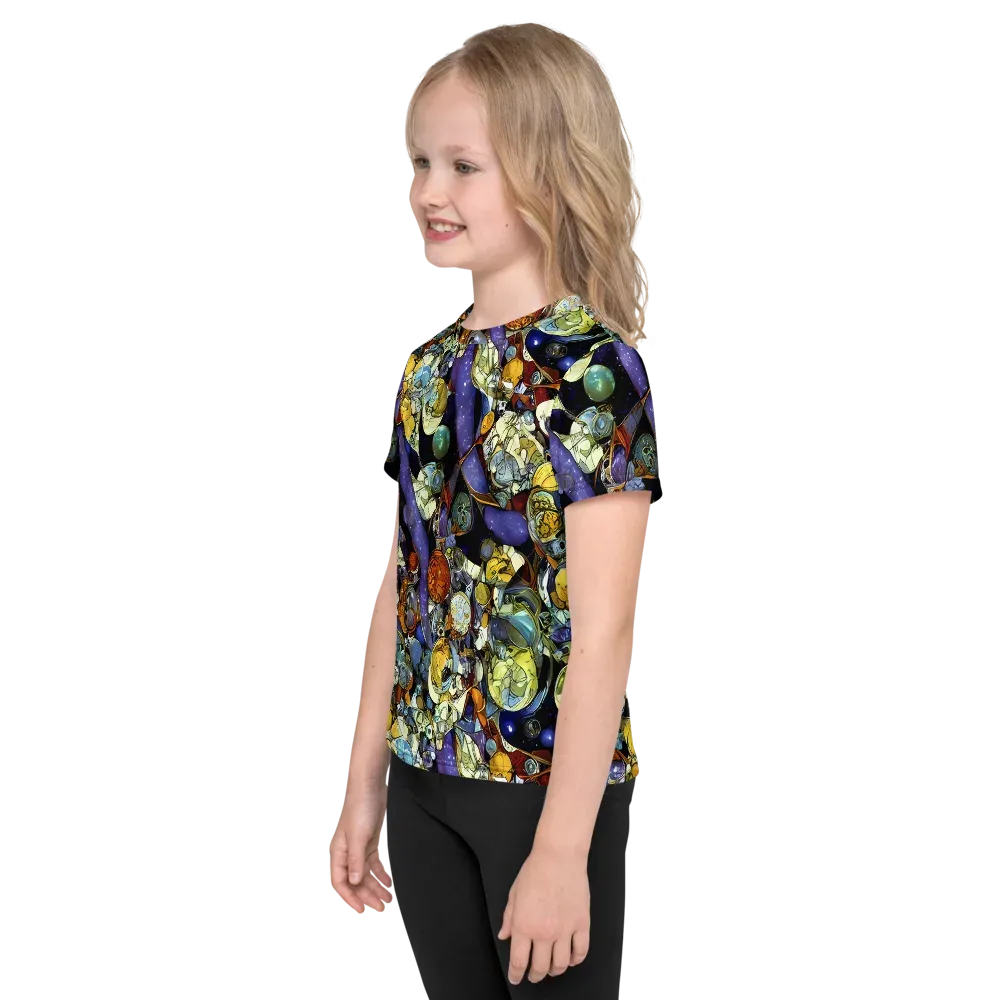 Galactic Relics on Kids Crew Neck T-Shirt — Left