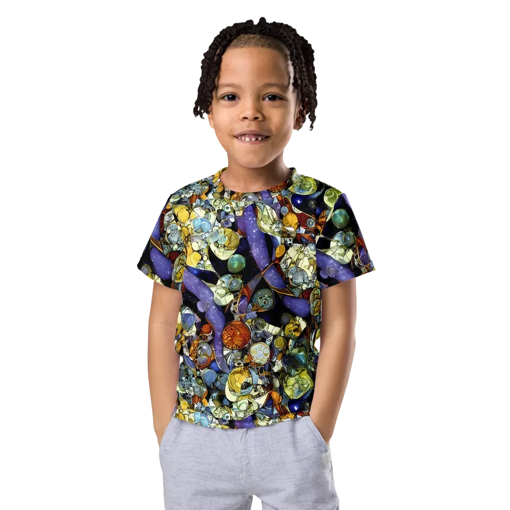 Galactic Relics on Kids Crew Neck T-Shirt — Front